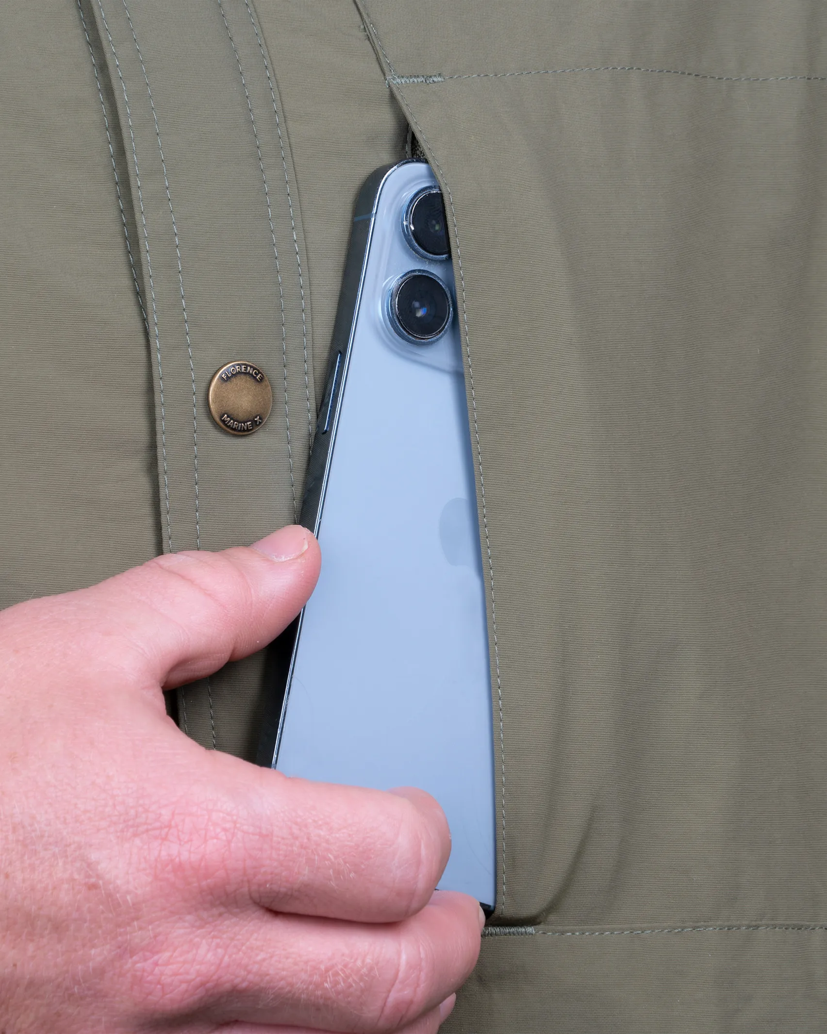 Wind Pro Utility Overshirt Jacket in Burnt Olive