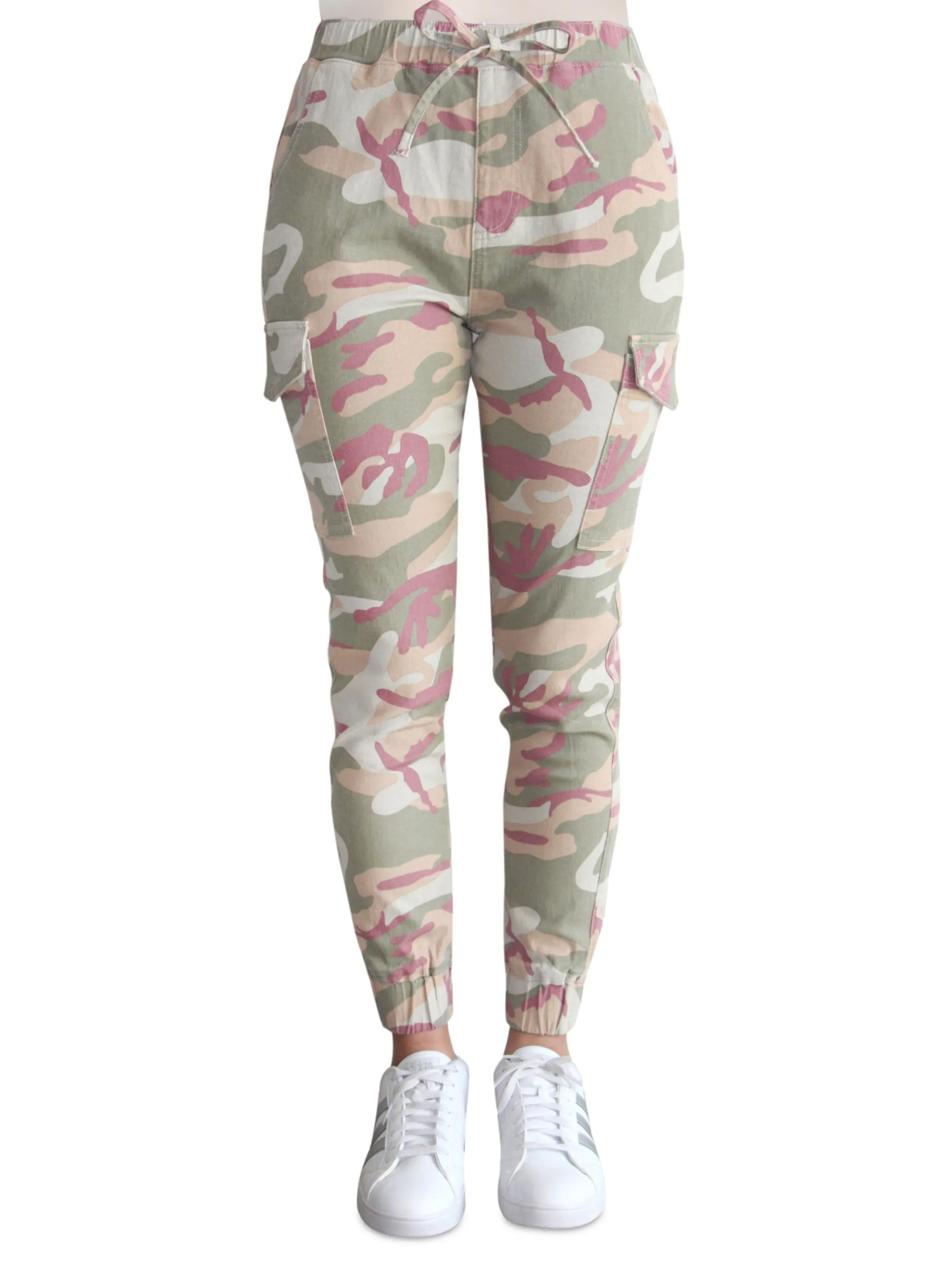 Women's Camo Printed Cargo Joggers,Multi