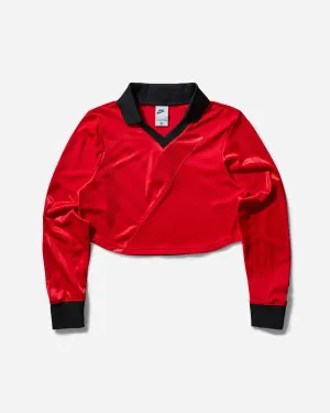 Women's Cropped Longsleeve Jersey University Red