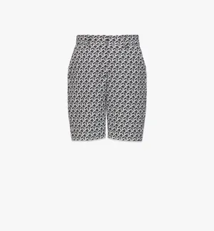 Women’S Cubic Monogram Jacquard Wool Shorts