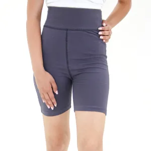 Women's High Waist Cotton Short,Dark Grey