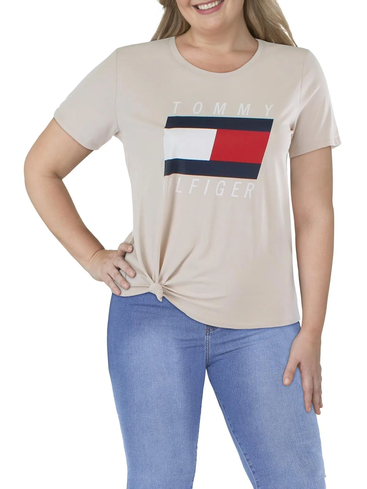 Womens Knit Crewneck Graphic T-Shirt
