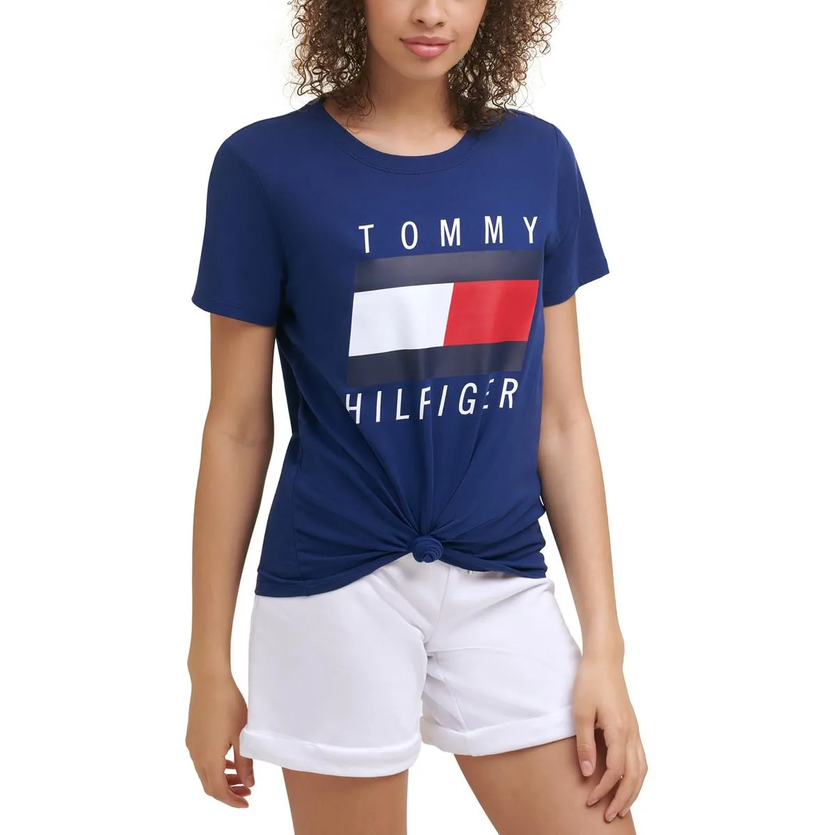 Womens Knit Crewneck Graphic T-Shirt
