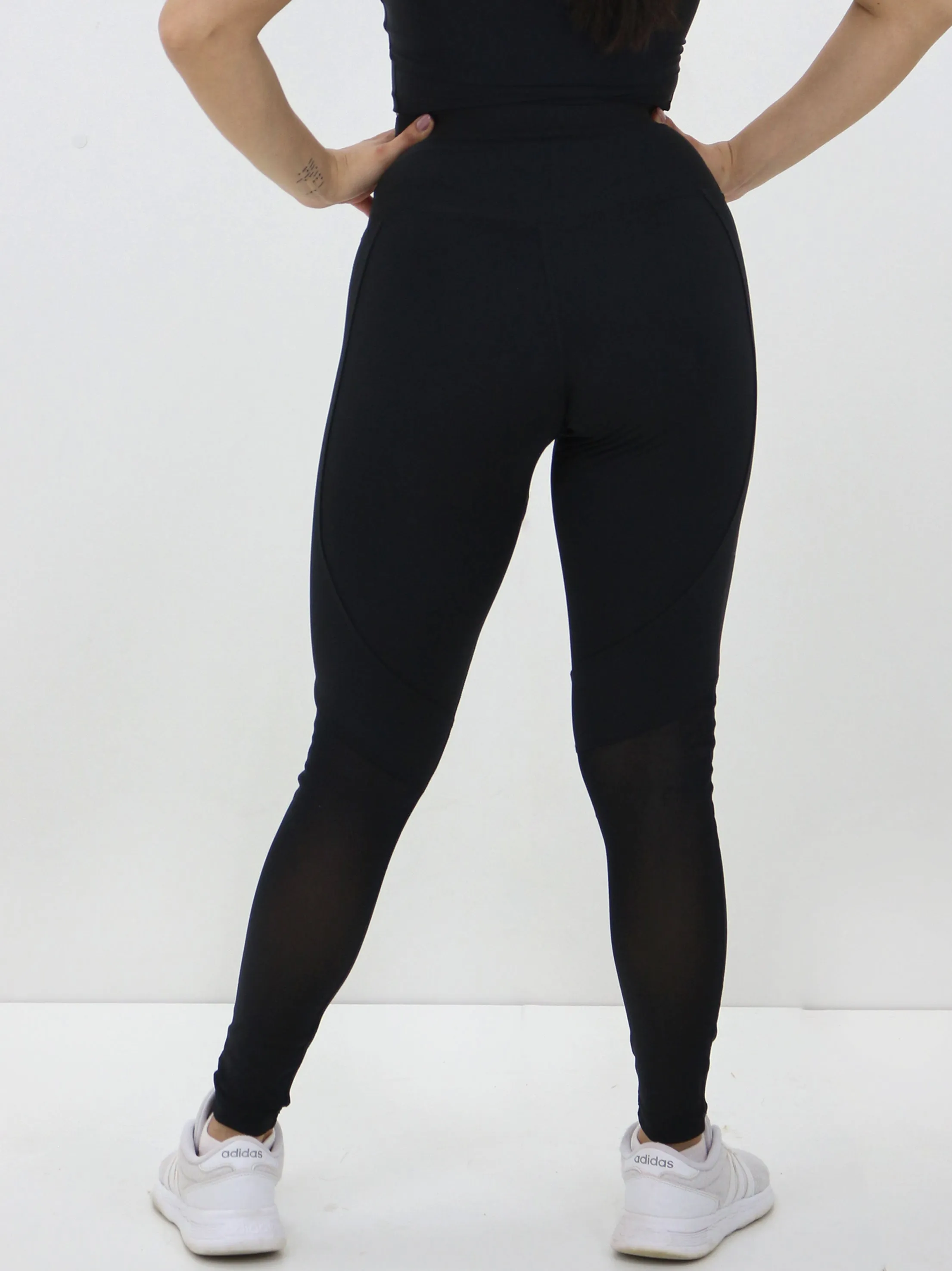 Women's Mesh Legs Legging,Black