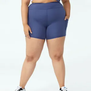 Women's Plain Slim Fit Short,Navy