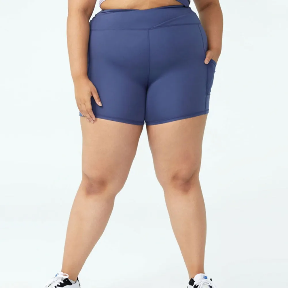Women's Plain Slim Fit Short,Navy