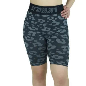 Women's Printed Sport Short,Black