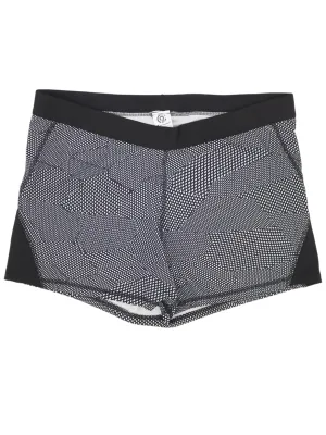 Women's Printed Sport Short,Black/White