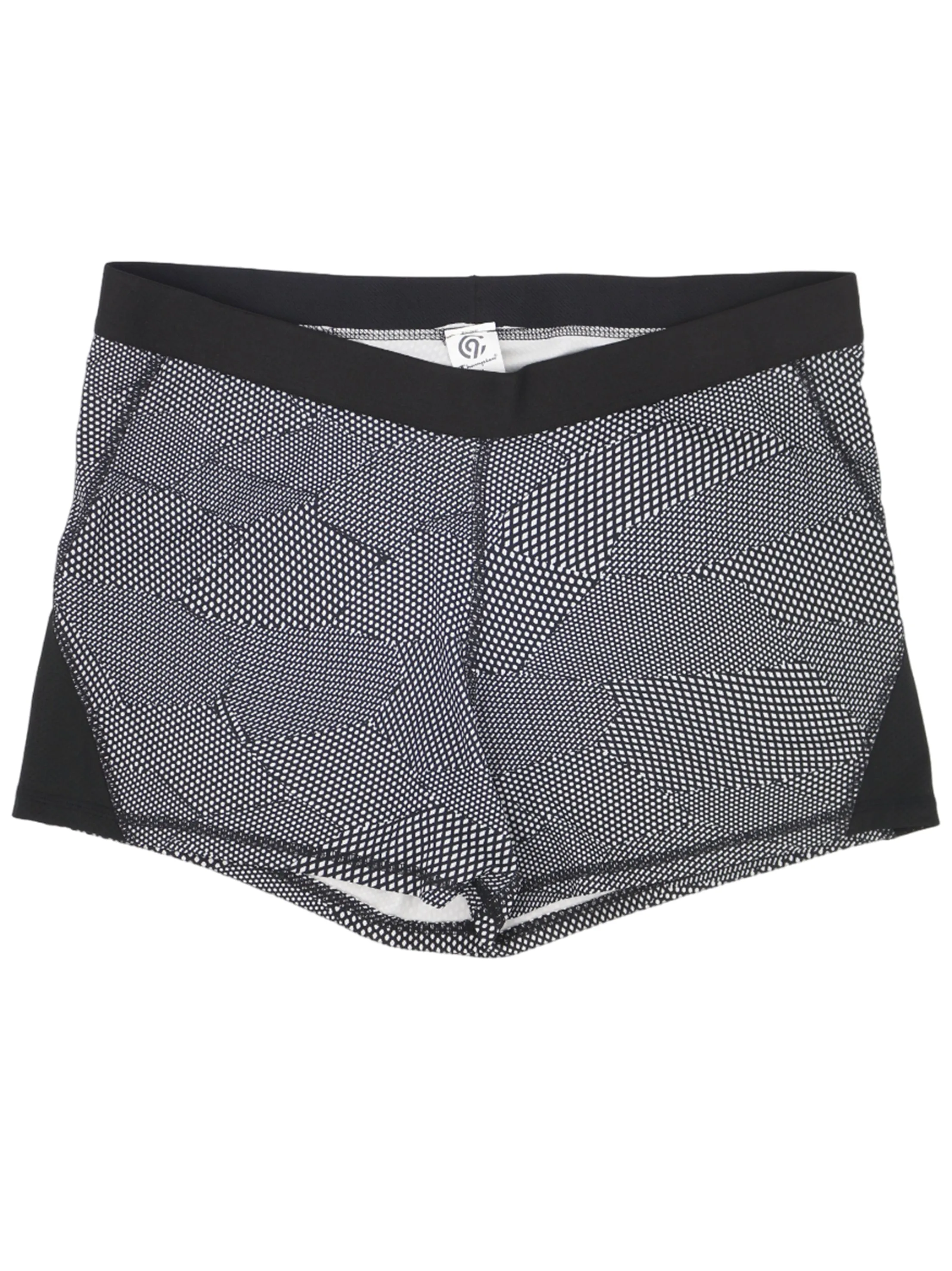 Women's Printed Sport Short,Black/White