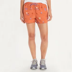 Women's Printed Sport Short,Orange