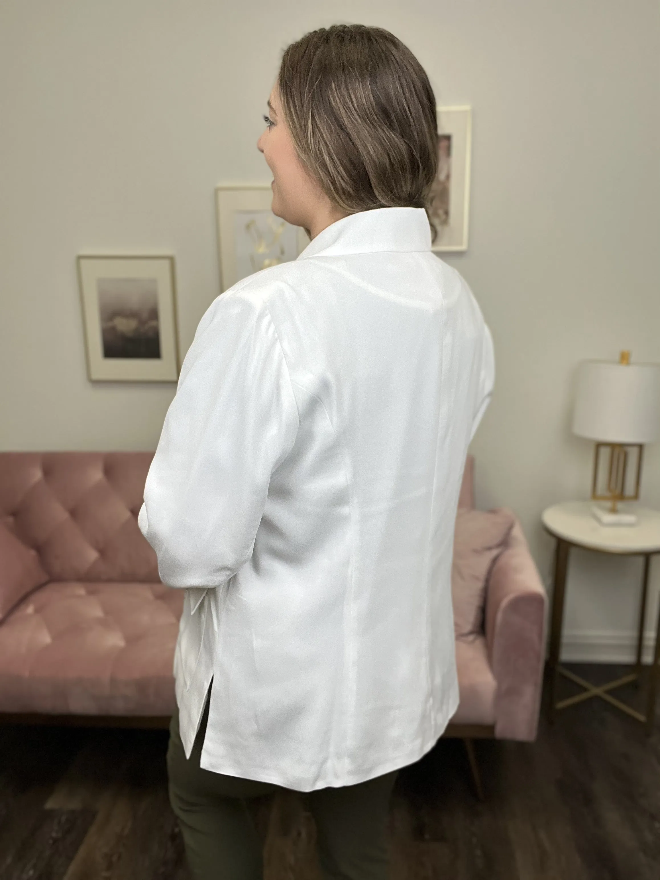 Women's Rhinestone Front Pocket Blazer
