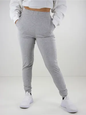 Women's Ribbed Sport Bottom,Grey