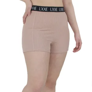 Women's Ribbed Sport Short,Beige Rose