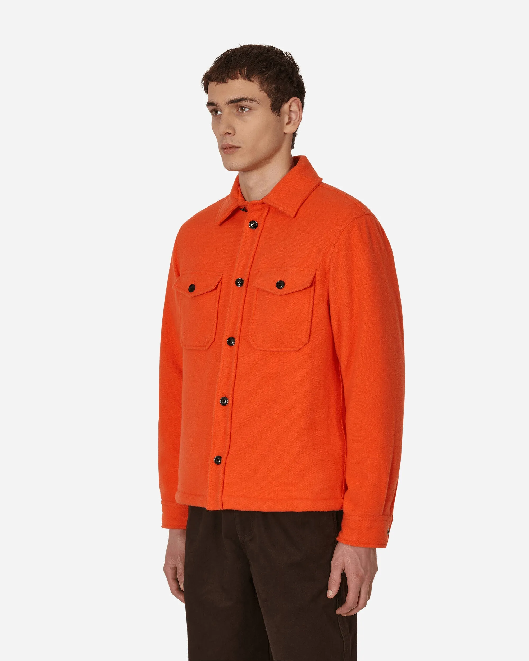 Woolrich Wool Overshirt Orange