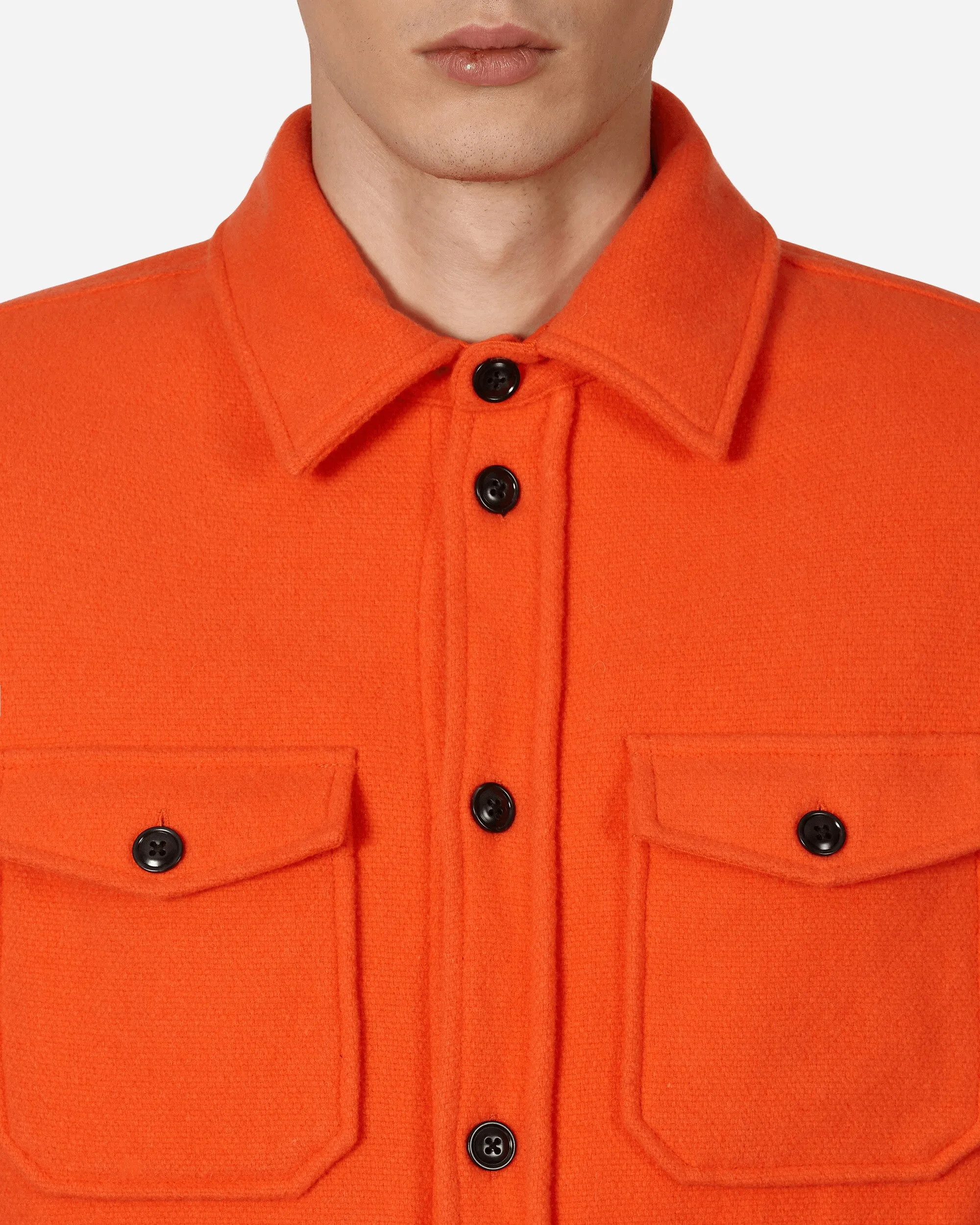 Woolrich Wool Overshirt Orange