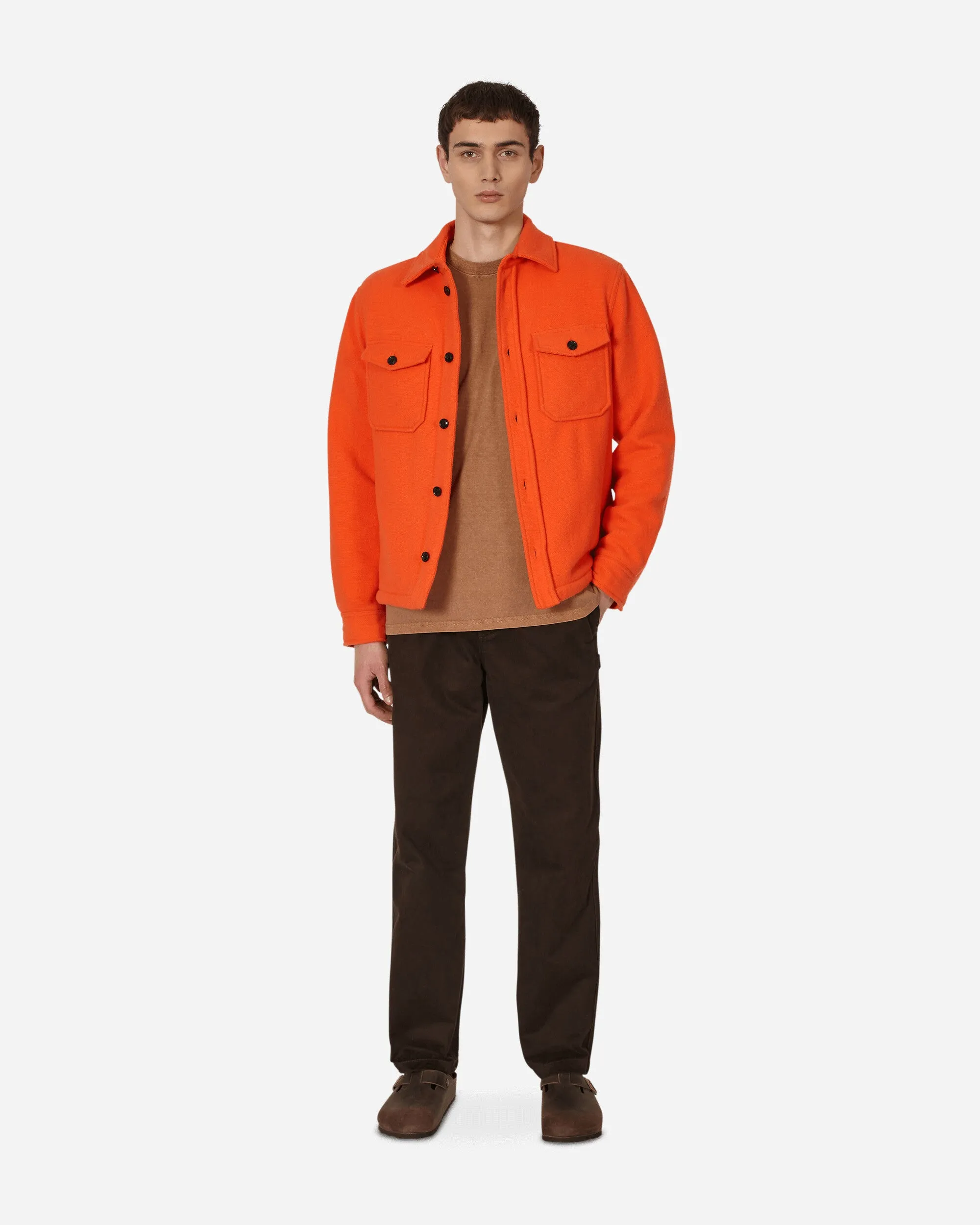 Woolrich Wool Overshirt Orange