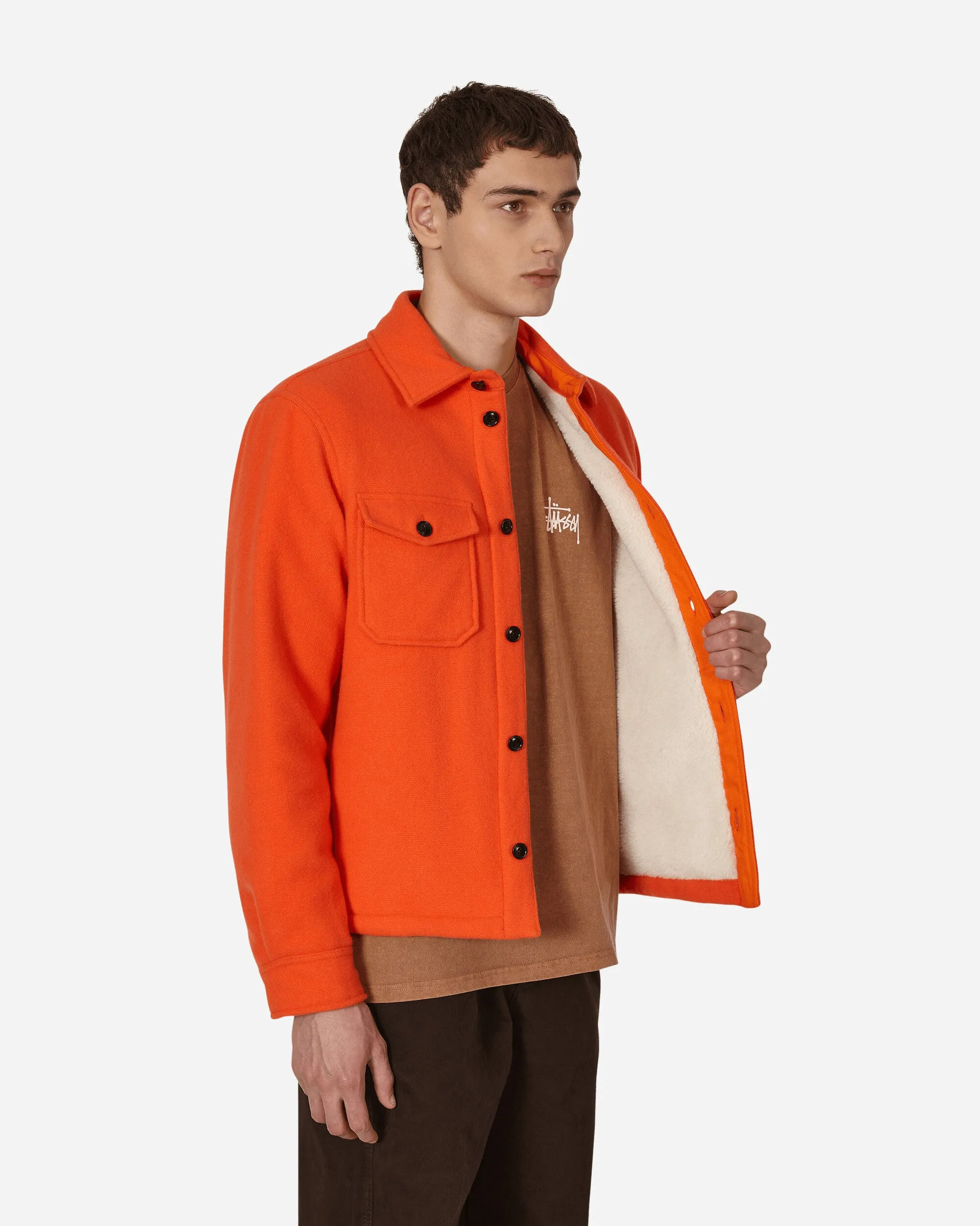 Woolrich Wool Overshirt Orange