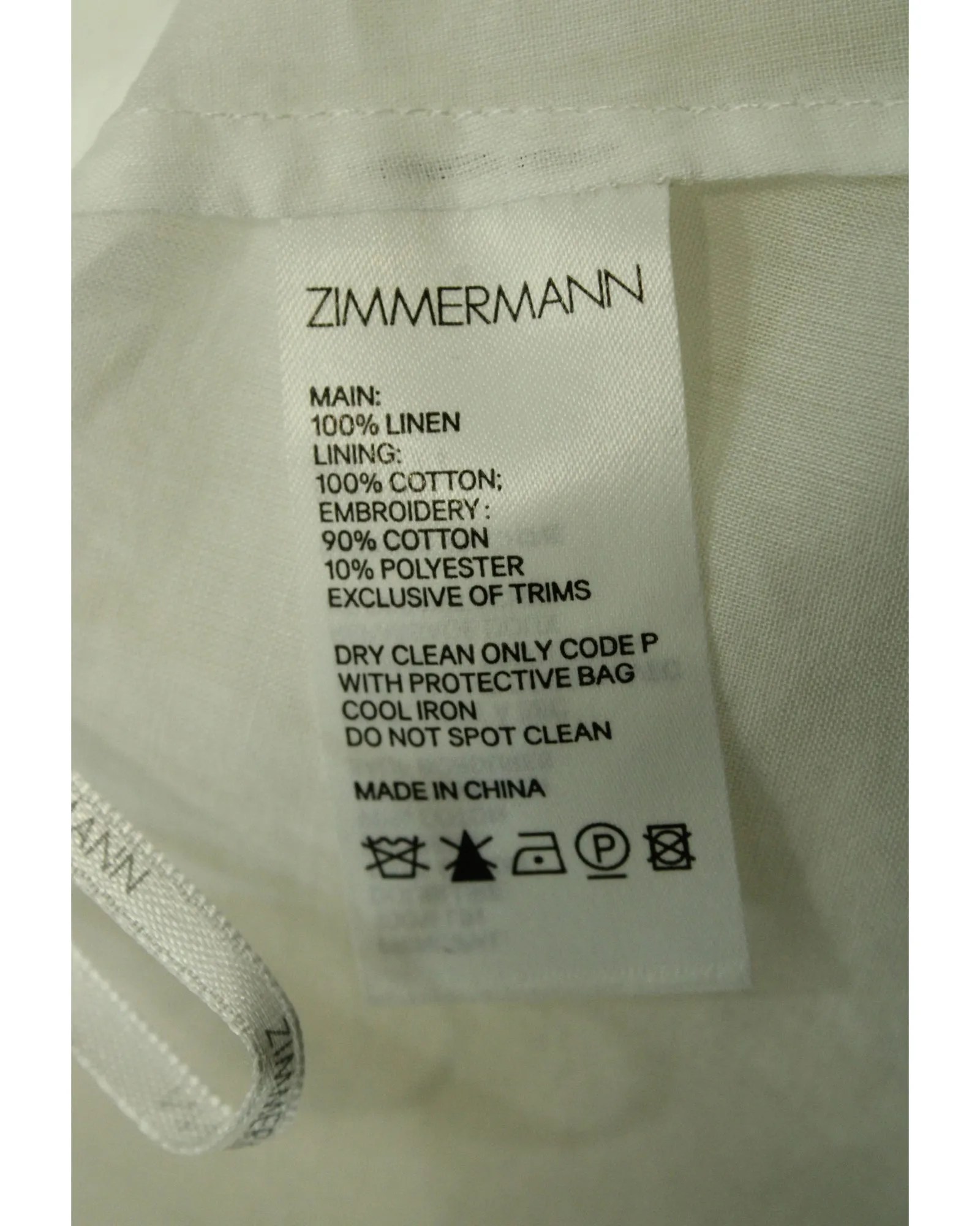 Zimmermann Bellitude Scallop Shorts in White Linen